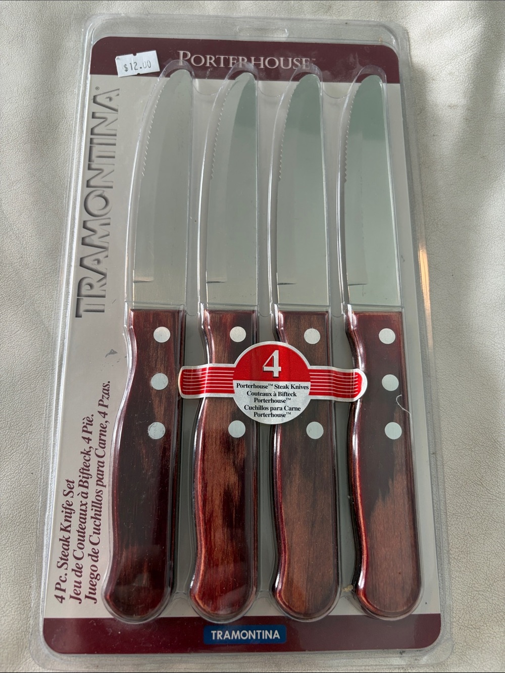 NIP TRAMONTINA PORTERHOUSE FOUR STEAK KNIFES